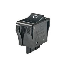 1 pcs : JWM11RA1A/UCV - Rocker Switches SPST TV5 RATED BLACK CAP&BODY HORZ 'O I'