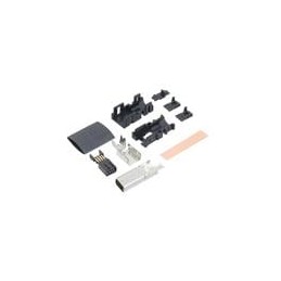 1 pcs : 2013595-1 - Modular Connectors / Ethernet Connectors Mini I/O Plug Kit Type I, Black Latch