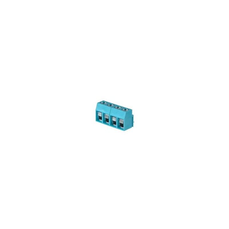 1 pcs : TB003V-500-P04BE - Fixed Terminal Blocks Terminal block, screw type, 5.00 , vertical, 4 poles, CUI Blue, Philip's head s