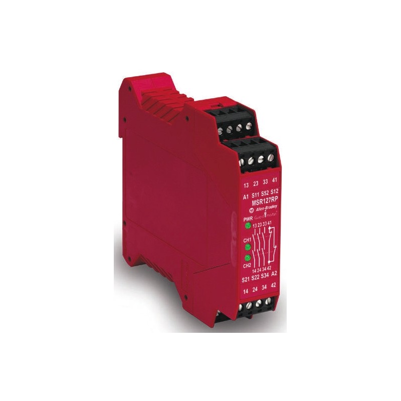 1 pcs - Rockwell Automation Single-Channel Light Beam/Curtain, Safety Switch/Interlock Safety Relay, 115V ac, 3 Safety Contacts