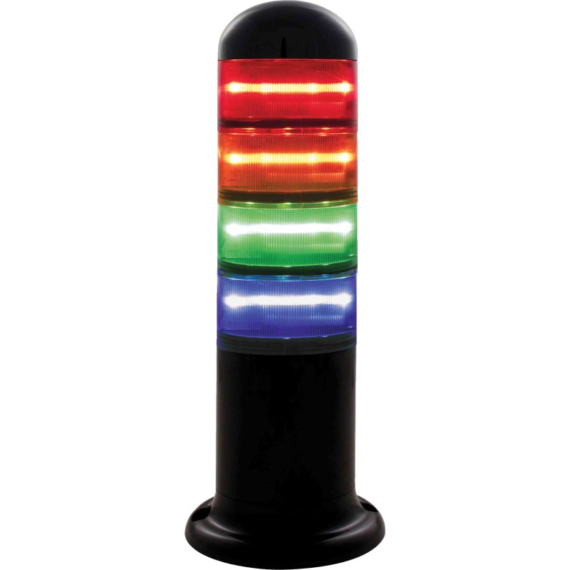 1 pcs - RS PRO Red/Green/Amber/Blue Signal Tower, 4 Lights, 24 V