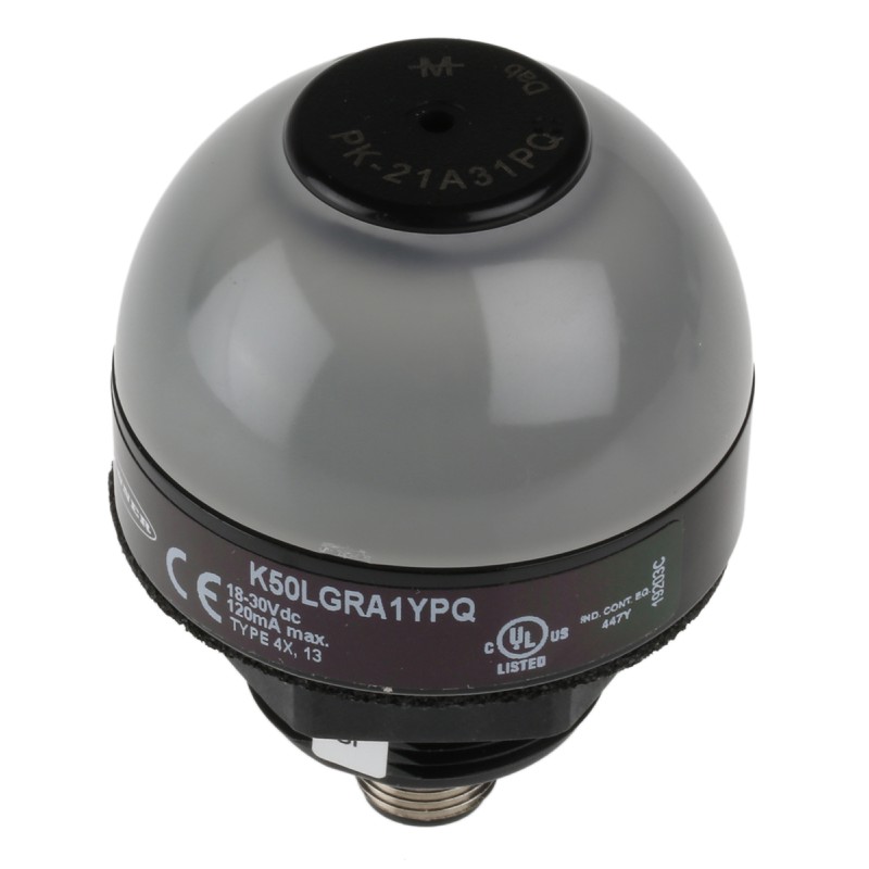 1 pcs - Banner K50L Series Green, Red, Yellow Sounder Beacon, 18 - 30 V dc, IP50, Base Mount, 75dB at 1 Metre