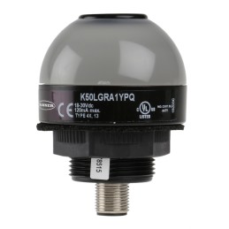 1 pcs - Banner K50L Series Green, Red, Yellow Sounder Beacon, 18 - 30 V dc, IP50, Base Mount, 75dB at 1 Metre