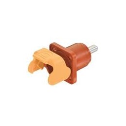 1 pcs : 09930011322 - Heavy Duty Power Connectors Han S 120 Bulkhead Mount red M18 w/ male contact M6 (w/ unlocking protection)