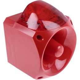 1 pcs - Klaxon Nexus Series Red Sounder Beacon, 10 - 60 V dc, Wall Mount, 105dB at 1 Metre