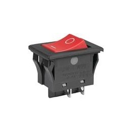 1 pcs : JWL12BAA-H - Rocker Switches SPDT ON ON BLK GRY