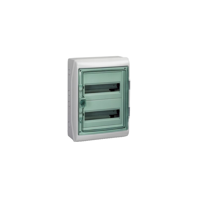 1 pcs - Schneider Electric Mureva Light Grey Smooth Polymer Electrical Enclosure, IEC, IP65, Surface Mount Mount, 1 Gangs, 460