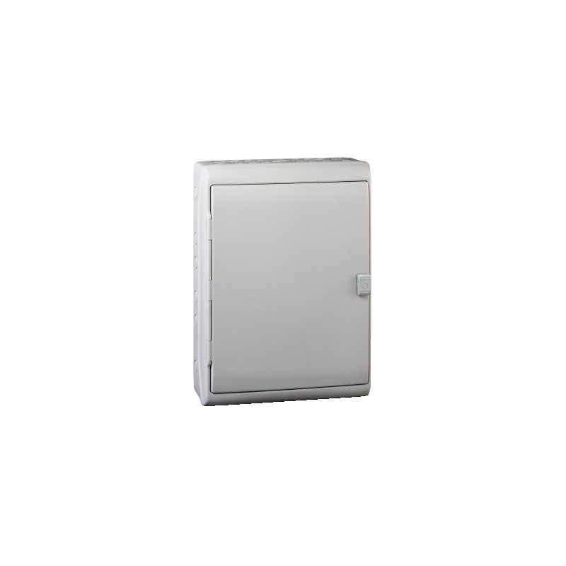 1 pcs - Schneider Electric Mureva Light Grey Smooth Polymer Electrical Enclosure, IEC, IP65, Surface Mount Mount, 1 Gangs, 460