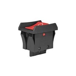 1 pcs : JWL11BC2A-A - Rocker Switches SPST TV8 RTD RED CAP BLK BARIER VERT MARK