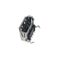 1 pcs : KUSBX-SMT-AS1N-B - USB Connectors A TYPE SMT RECPT BLACK