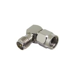 1 pcs : CONREVSMA010 - RF Adapters - In Series RP-SMA Mal to RP-SMA Fml R Angle Adaptor