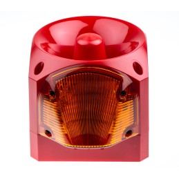 1 pcs - Klaxon Nexus Series Amber Sounder Beacon, 10 - 60 V dc, Wall Mount, 105dB at 1 Metre
