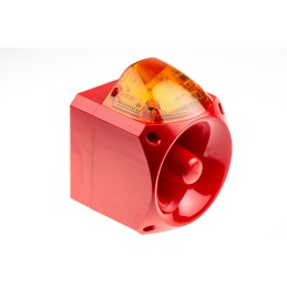 1 pcs - Klaxon Nexus Series Amber Sounder Beacon, 10 - 60 V dc, Wall Mount, 105dB at 1 Metre