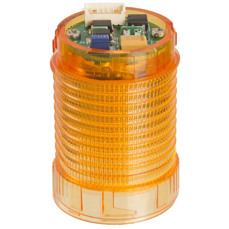 1 pcs - Moflash LED-MINI Series Amber Steady Effect Beacon Unit, 12 - 24 V dc, LED Bulb, DC, IP54