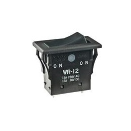 1 pcs : WR12ASN - Rocker Switches ON-ON BLK SOLDER LUG NO EPOXY ENVRN SEALD