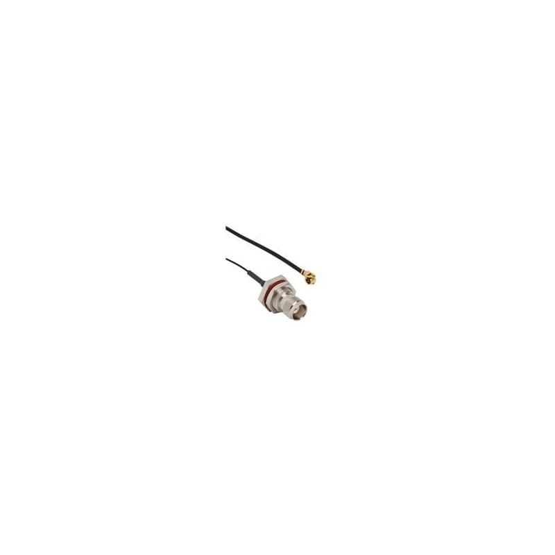 1 pcs : 095-850-287-050 - RF Cable Assemblies AMC4 Right Angle Plug to TNC Straight Bulkhead Jack 1.13 mm 50 Ohm 50 mm (1.96 Inc