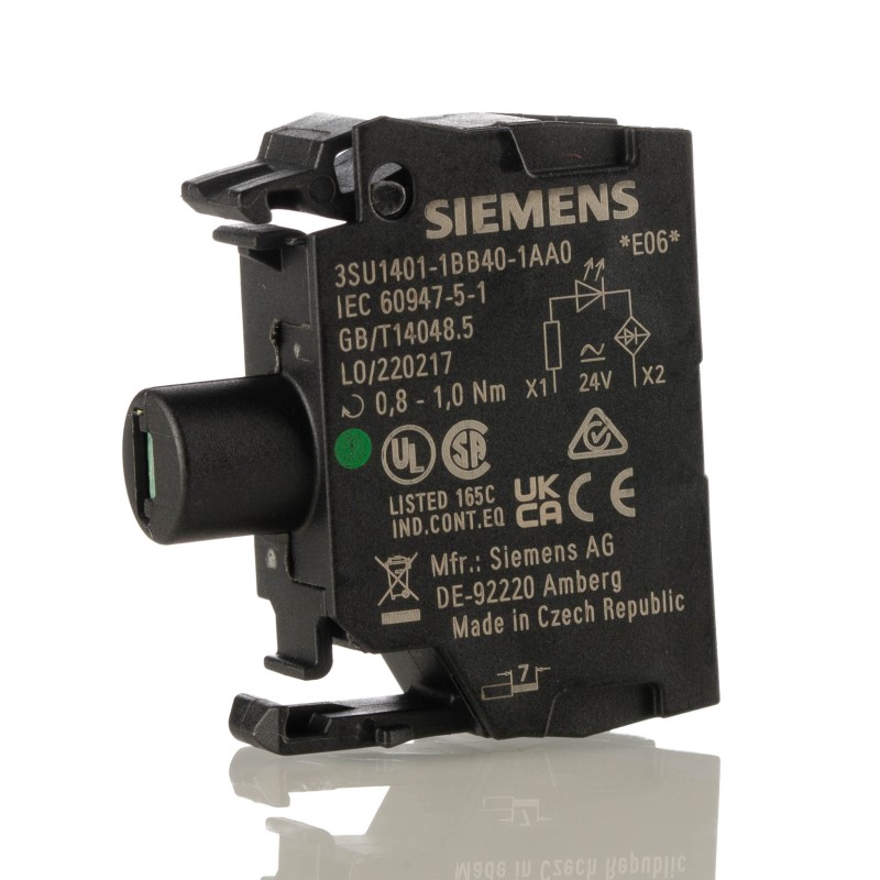 1 pcs - Siemens SIRIUS ACT Series Light Block, 24V ac/dc, Green Light
