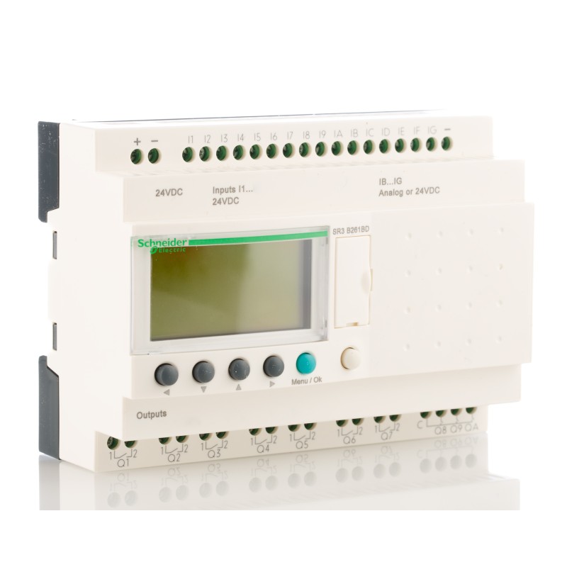 1 pcs - Schneider Electric Zelio Logic Series Logic Module, 24 V dc Supply, Relay Output, 12-Input, Analogue, Discrete Input