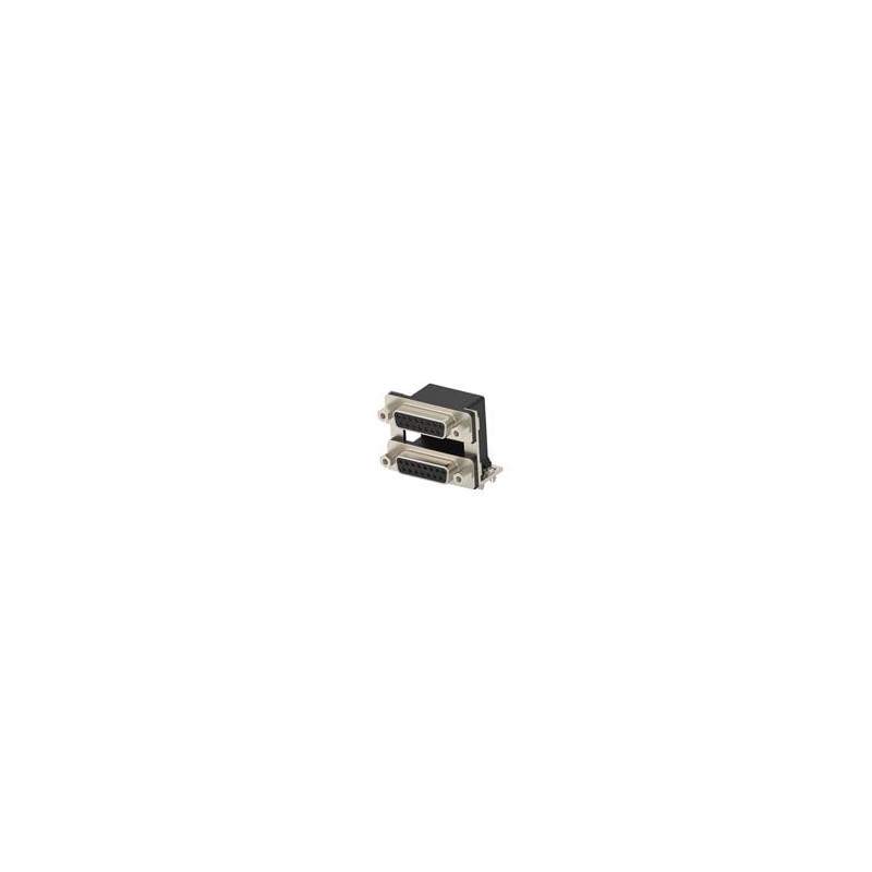 1 pcs : 2454917-6 - D-Sub Dualport Connectors D-SUB15 POS RCPT OVER 15 POS RCPT + SCRW