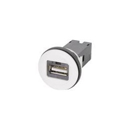 1 pcs : 09454521918 - USB Connectors har-port USB 2.0 A-A PFT White