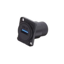 1 pcs : AC-USB3-AAB - USB Connectors USB A D SHELL PANEL BLACK
