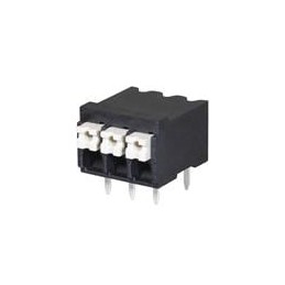 1 pcs : TBLH10-350-03BK - Fixed Terminal Blocks Terminal block, screwless, High Temp, 3.5, Horizontal, 3, Black w Gray Button