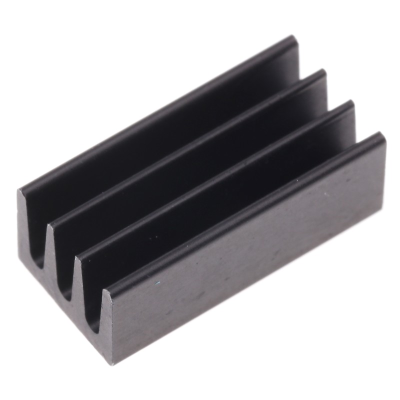 10 pcs - Heatsink, Universal Rectangular Alu, 63K/W, 13 x 6.3 x 4.8mm, Conductive Adhesive, Conductive Foil