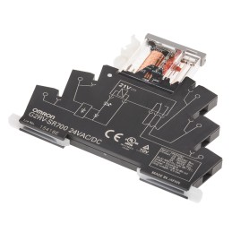 1 pcs - Omron DIN Rail Power Relay, 24V ac/dc Coil, 6A Switching Current, SPDT