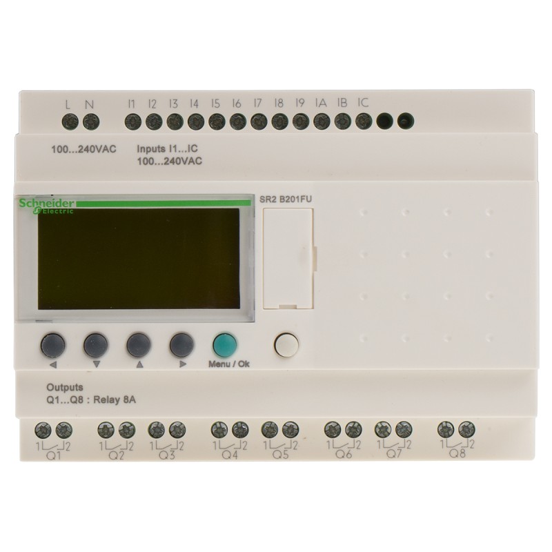 1 pcs - Schneider Electric Zelio Logic Smart Series Logic Module, 120 V ac, 240 V ac Supply, Relay Output, 12-Input, Discrete