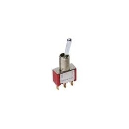 1 pcs : 7105MPCWCRE - Toggle Switches Mini Toggle Switch SP (ON)-OFF-(ON) 0.2' high actuator, 0.4VA 20VAC/DC, 5A 120VAC 28VDC, 2