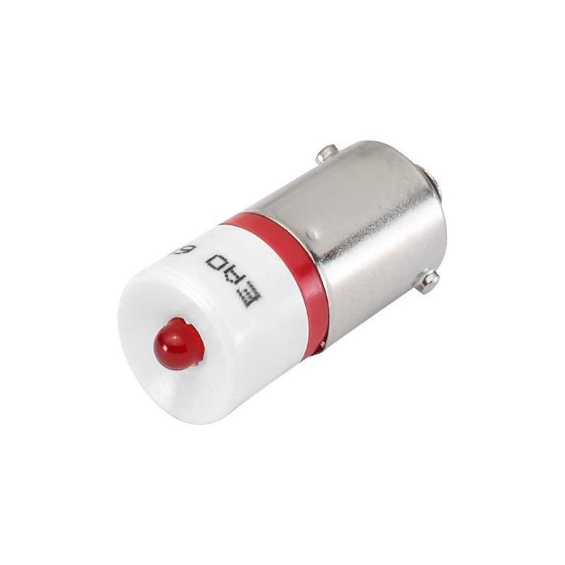 1 pcs - EAO Red LED LED Reflector Bulb, 12V ac/dc, 390mcd