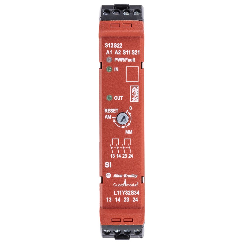 1 pcs - Rockwell Automation Dual-Channel Light Beam/Curtain, Safety Mat/Edge, Safety Switch/Interlock Safety Relay, 24V dc, 2