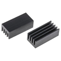 10 pcs - Heatsink, Universal Rectangular Alu, 42K/W, 17 x 8 x 6mm