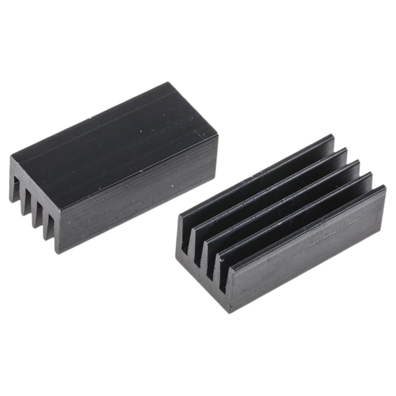 10 pcs - Heatsink, Universal Rectangular Alu, 42K/W, 17 x 8 x 6mm