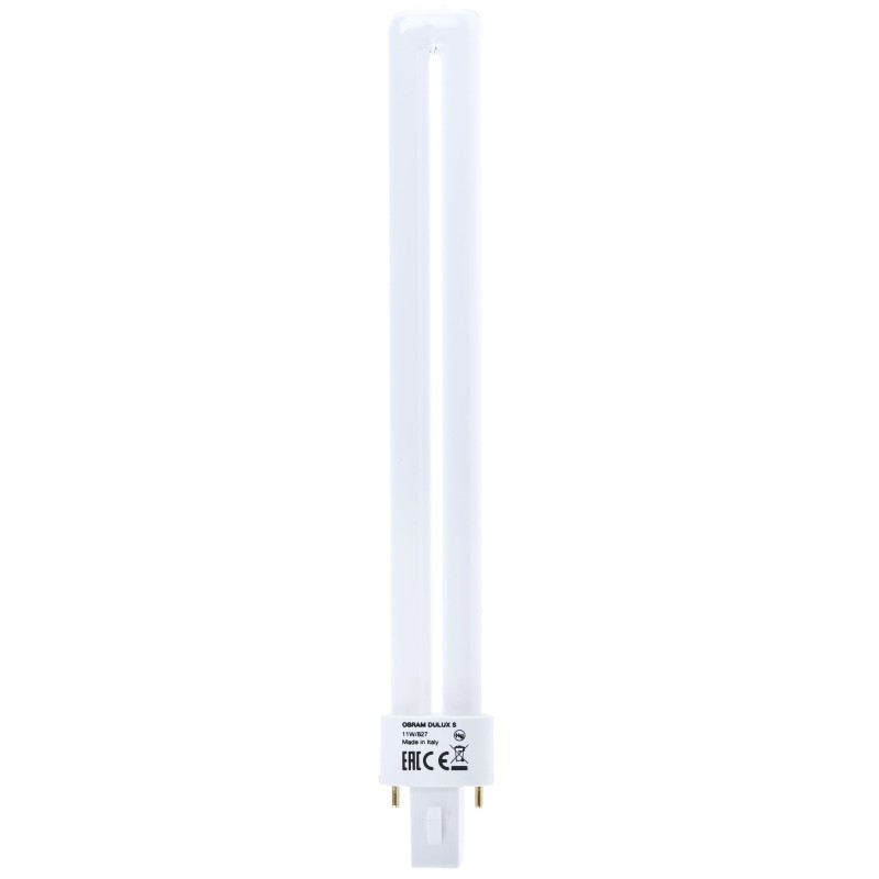 1 pcs - G23 Twin Tube Shape CFL Bulb, 11 W, 2700K, Extra Warm White Colour Tone