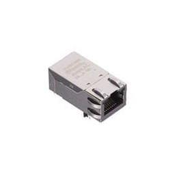 1 pcs : JK0-0125NL - Modular Connectors / Ethernet Connectors 1X1 TAB UP W/LED'S PoE