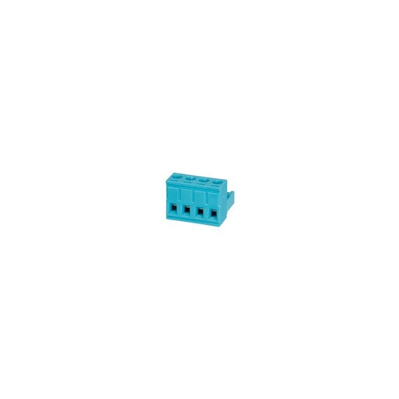 1 pcs : TBP01P1-508-04BE - Pluggable Terminal Blocks Terminal block, pluggable, 5.08 , plug, 4 pole, slotted screw, blue