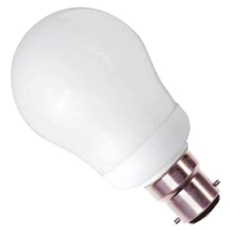 1 pcs - B22d Oval Shape CFL Bulb, 9 W, 4000K, Neutral White Colour Tone