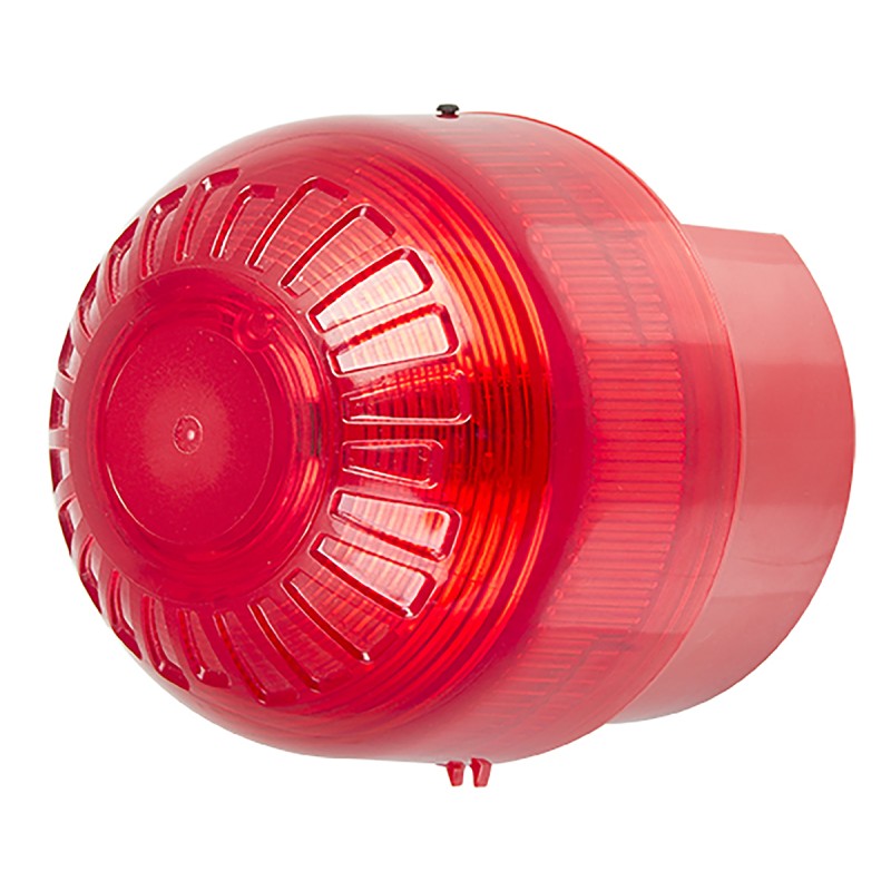 1 pcs - Moflash IS-SB Series Red Sounder Beacon, 24 V dc, IP66, Wall Mount, 105dB at 1 Metre