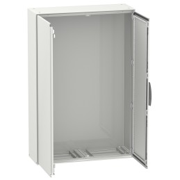 1 pcs - Schneider Electric Spacial SM Series Sheet Steel Double-Door-Door Floor Standing Enclosure, Opaque Door, IP55, 1400 x