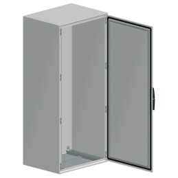 1 pcs - Schneider Electric Spacial SM Series Sheet Steel Double-Door-Door Floor Standing Enclosure, Opaque Door, IP55, 1400 x