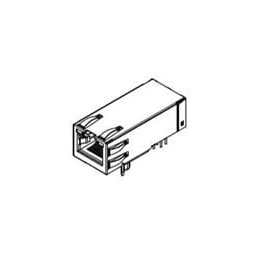 1 pcs : 85793-1003 - Modular Connectors / Ethernet Connectors 8/8 RA Magnetic Jack Grn/Orange/Grn LED