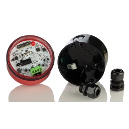 1 pcs - RS PRO Red Sounder Beacon, 12 - 24 V, IP65, Base Mount, 105dB at 1 Metre