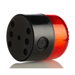 1 pcs - RS PRO Red Sounder Beacon, 12 - 24 V, IP65, Base Mount, 105dB at 1 Metre