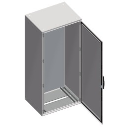 1 pcs - Schneider Electric NSY Series Galvanised Steel Single-Door-Door Floor Standing Enclosure, Opaque Door, IP55, 1800x800mm