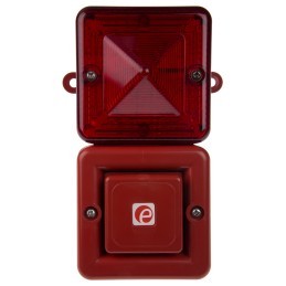 1 pcs - e2s SONFL1X Series Red Sounder Beacon, 230 V ac, IP66, Surface Mount, 100dB at 1 Metre