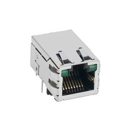 1 pcs : SI-52007-F - Modular Connectors / Ethernet Connectors CONN MAGJACK 1PORT 100 BASE-T
