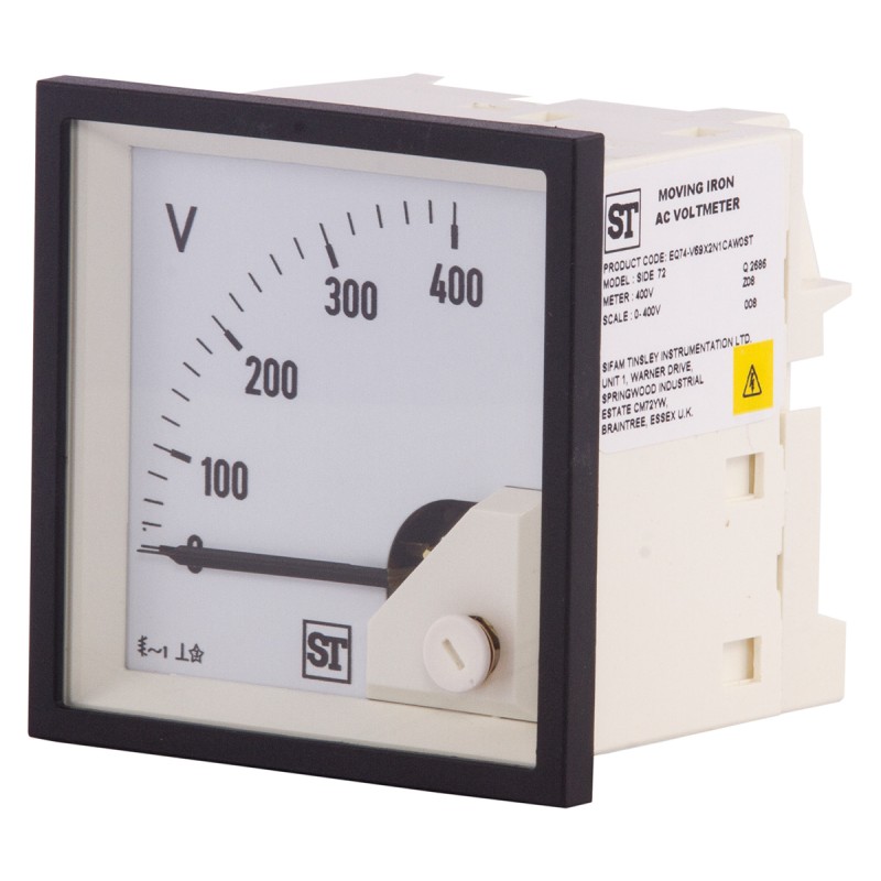 1 pcs - Sifam Tinsley Sigma Series Analogue Voltmeter AC, 68 x 68 mm