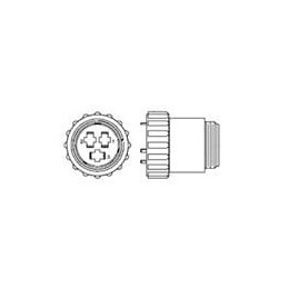 1 pcs : 206037-2 - Standard Circular Connector PLUG STANDARD 17-3