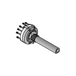 1 pcs : SR2612F-0112-38F5B-D8-S - Rotary Switches 1 POL 12 POS D SHAFT